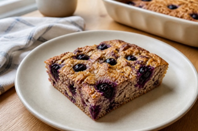Blueberry Baked Oatmeal — make-ahead